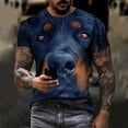 thumbnail image 5 of Gamivast Men T Shirts 3D Dog Print Graphic Tshirt Cool Design Crew Neck Tee Casual Short Sleeve T-Shirt Navy XXXL Placed Recently by Me Placed Recently By Me,the Past Month, 5 of 8