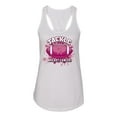 thumbnail image 2 of Wild Bobby Tougher Than Cancer Football Paint Splatters Breast Cancer Awareness Women Racerback Tank Top, White, Large, 2 of 6