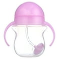 Click N Lock Munchkin Click Lock Any Angle Weighted Straw Trainer Cup, 7 Ounce, Pink ...