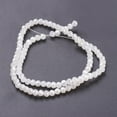 thumbnail image 2 of 1 Strand Faceted(32 Facets) Round Electroplate Imitation Jade Glass Beads Strands White 3mm Hole: 1mm about 100pcs/strand 11.5 inch, 2 of 3