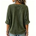 thumbnail image 4 of xunjiayanmaoyi Women's 9/11 Memorial T-Shirt 25th Anniversary Loose V-Neck 3/4 Sleeve Acid Wash Tee Soft Fabric S-5XL 9 Colors 1 Pc for Everyday/Patriotic Wear, 4 of 6