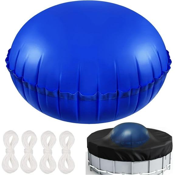 6ft Dia Pool Pillows, Pool Air Pillow, Inflatable Pool Pillows for Above Ground Pools, Winter Swimming Pool Closing Winterizing Kit with Ropes,PVC Ice Equalizer Pillow for Support Swimming Pool Covers