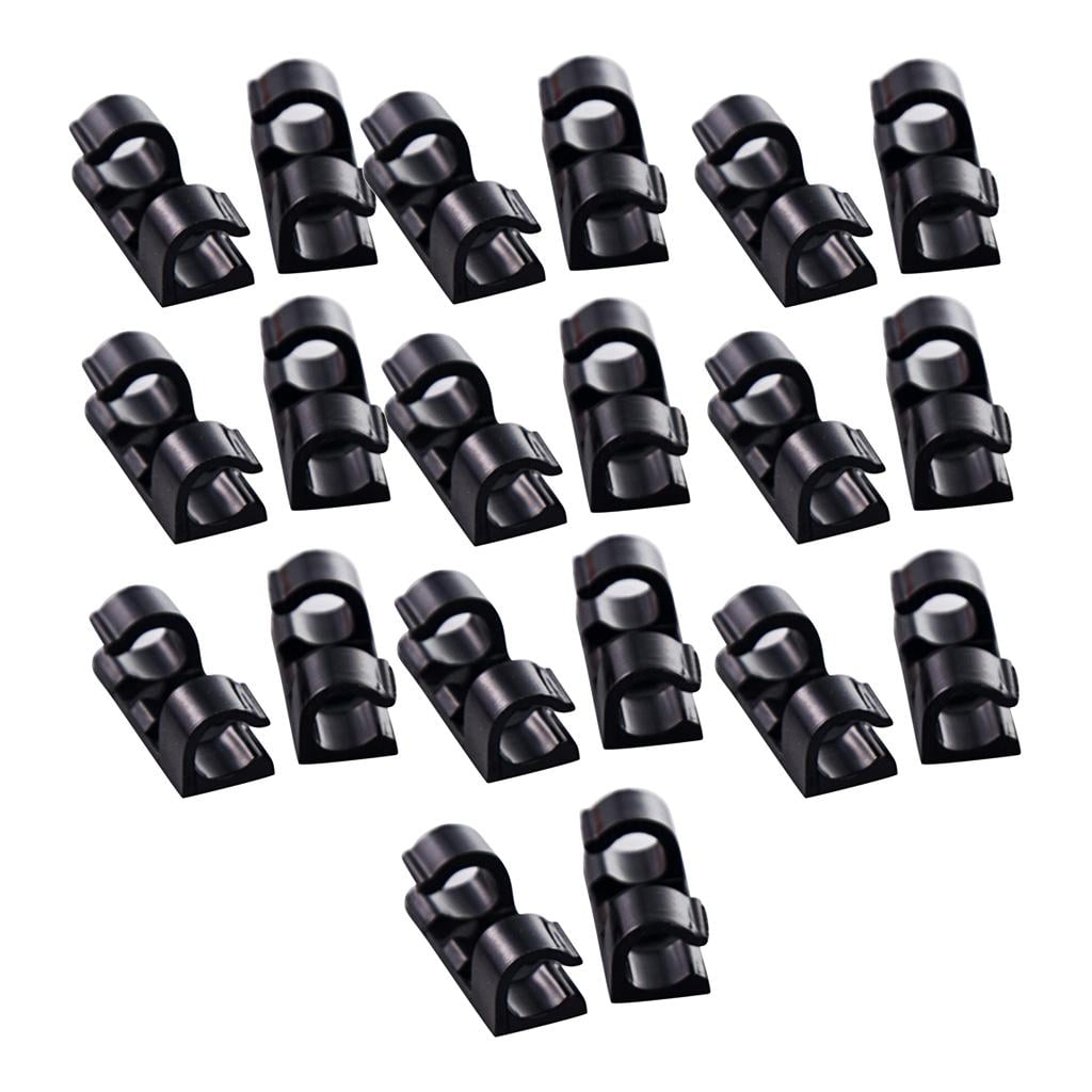 For Car DVR Detector GPS 20pcs  Self-adhesive Wire Tie Cable Clamp Clip Holder 
