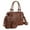 Brown, variant on Wrangler 3Pcs Doctor Bag Sets for Women Top-Handle Satchel Bag with Cell Phone Handbags & Coin Purse