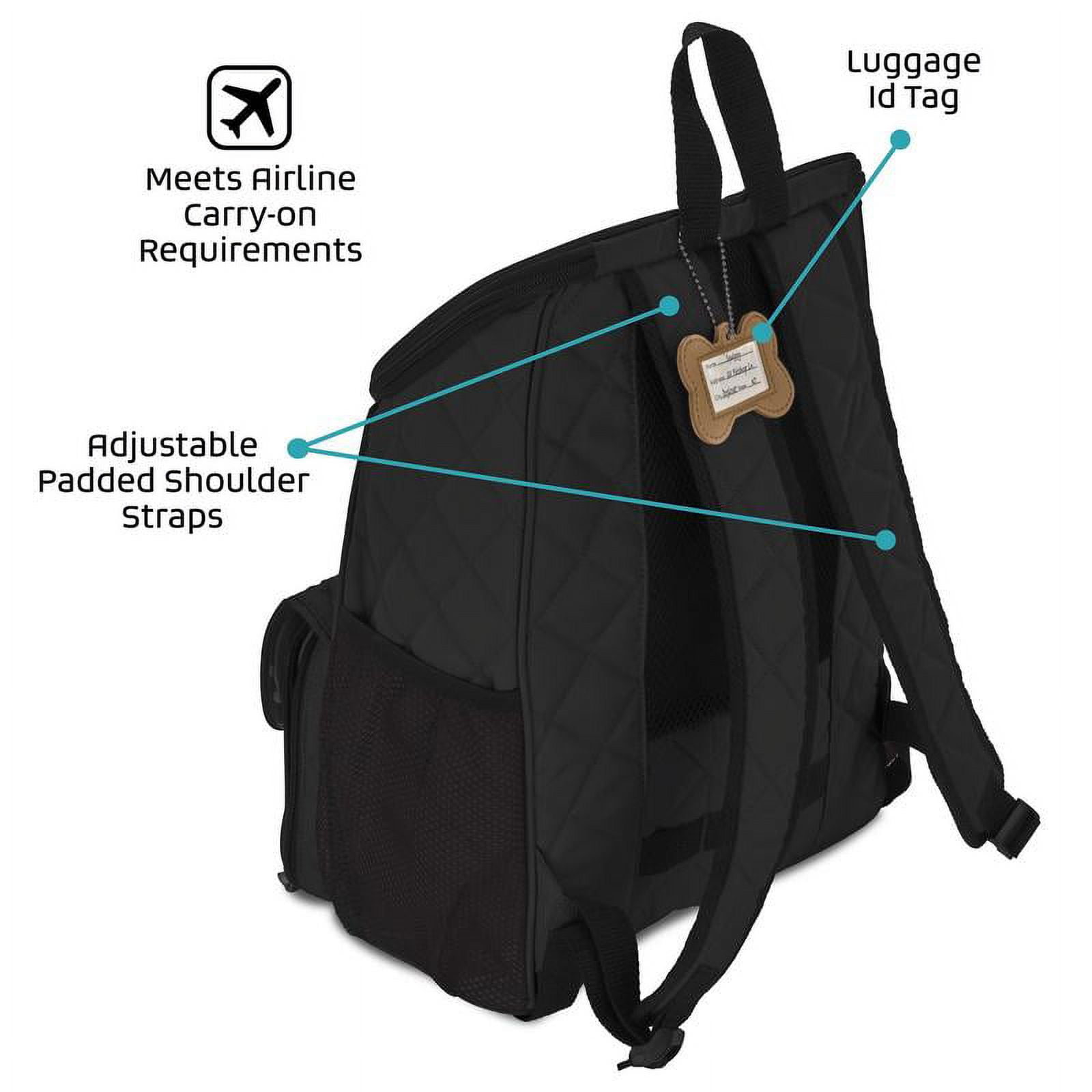 Overland Dog Gear Weekender Backpack, Black, 1.50 lbs