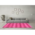 thumbnail image 3 of Ahgly Company Indoor Round Abstract Pink Modern Area Rugs, 3' Round, 3 of 4