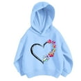 thumbnail image 2 of Bnwani Toddler Hoodies Girls Cotton Long Sleeve Fall Loose Sweatshirt Valentine'S Day Hearts Printed Pullover, 2 of 3