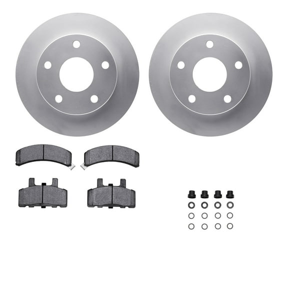Dynamic Friction Company Front Geospec Brake Rotors with 5000 Advanced Brake Pads includes Hardware 4512-40114