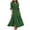 Olive Green, variant on Lovskoo 2024 Wedding Guest Dresses for Women Evening Gown Trendy Half Sleeve V-Neck Loose Solid Ankle Dress Long Split Cocktail Dresses 2023 Black