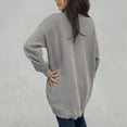 thumbnail image 2 of Juslio Women Sweaters Pullovers Turtlenecks Solid High Neck Knit Fashion Gray, 2 of 6