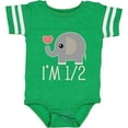 thumbnail image 3 of Inktastic Half Birthday Cute Elephant Girls Baby Bodysuit, 3 of 5