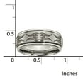 thumbnail image 5 of Titanium Ridged Edge 8mm Laser Design Brushed & Polished Band, 5 of 9