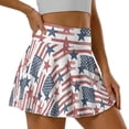 thumbnail image 3 of Xoenoiee American Flag Print Womens Tennis Skirt Pleated Athletic Skirts with Pockets Shorts High Waisted Golf Skort for Workout Pickleball, S, 3 of 6
