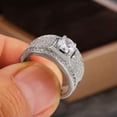 thumbnail image 2 of EOEMY 925 Silver Filled Party Ring Women Fashion Cubic Zircon Jewelry Sz 8-12-8, 2 of 7