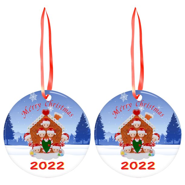 Regalo de Navidad para ella Regalo para Navidad Colgante Árbol de Navidad Decoración 2PCS Wmkox8yii fhajkh4738