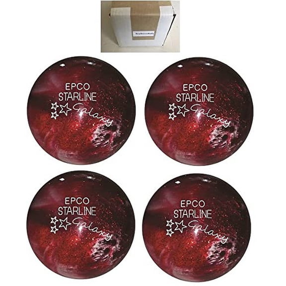 BuyBocceBalls New Listing - EPCO Candlepin Starline Galaxy - 4 Ball Package -Red - 4 1/2", 2lbs 6oz