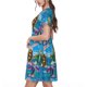 thumbnail image 2 of Easygdp Little Sea Turtles para Vestido Transpirable de Mujer, Vestido Suelto de Manga Corta con Pliegues y Bolsillos para el Verano, 2 of 6