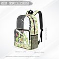 thumbnail image 7 of ZIATUBLES 17 Inch Clear Backpack, Heavy Duty Fabric & PVC Transparent Bag with Reinforced Strap, Large Capacity Frog Daisy Butterfly Print See Through Bookbag for School, Work & Travel, 7 of 7