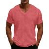 Dagugfen Plus Size T Shirts for Men Short Sleeve V Neck Loose Fitted Basic Tee Shirt Tops Daily Tops S-5XL