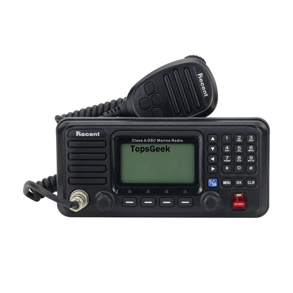 Transceptor marino VHF Recent RS-510M de 25W (156.000-162.000 MHz), radio marino de Clase A DSA de alta frecuencia, ideal para comunicación bidireccional en barcos.