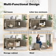 thumbnail image 6 of EasyUp Resin Enclosed Hidden Cat Litter Box Enclosure, Dual-Door Weatherproof Space-Saving Furniture for Indoor Corners & Small Spaces, Gray, 6 of 8
