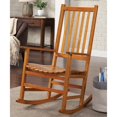 thumbnail image 2 of Fauteuil à Bascule en Bois Brun Chaud, 2 of 5
