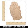thumbnail image 2 of Praying Hands Wood Shape Unfinished Piece Cutout Craft DIY Projects - 4.70 Inch Size - 1/4 Inch Thick, 2 of 7