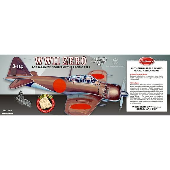 Guillow's WWII Zero Laser Cut Model Kit