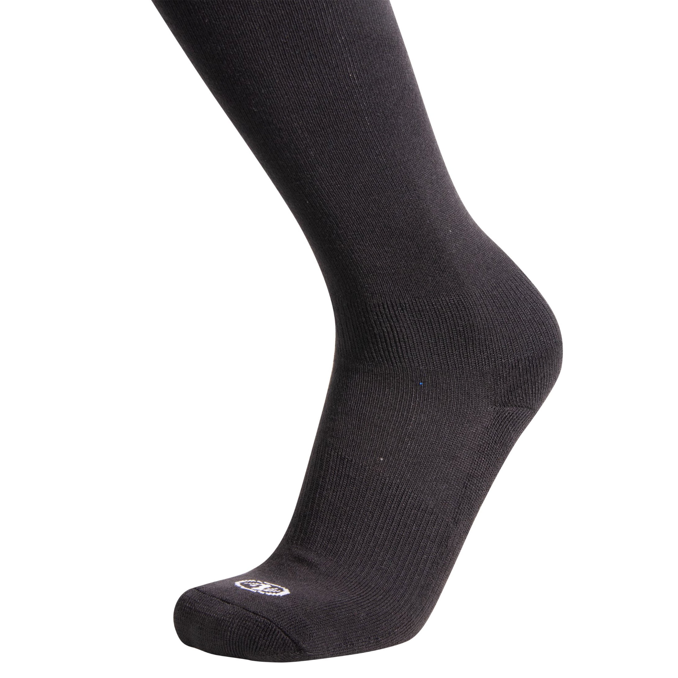 (6 pack) Athletic Works Unisex Baseball/Softball Socks, 2-Pair Pack, Black