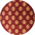 thumbnail image 1 of Ahgly Company Indoor Round Oriental Brown Industrial Area Rugs, 5' Round, 1 of 4