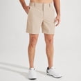 thumbnail image 3 of MASKERT Men's Casual Shorts-7" Lightweight Golf Shorts Flat Front Hybrid Work Dress Short Quick Dry Khaki, 3 of 8