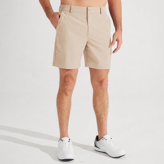 MASKERT Men Golf Shorts-7" Lightweight Casual Shorts Flat Front Hybrid Work Dress Short Quick Dry