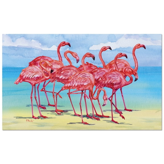 Highland Home Flamingo Horizons Indoor/Outdoor Entryway Floor Mat