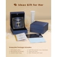 thumbnail image 3 of Collar Peeshow Cruz de Moissanita 1 ct en Oro con Caja LED para Regalo, 3 of 7