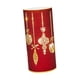 thumbnail image 2 of Decoración navideña, cilindro de cristal, linterna brillante, centro de mesa de fiesta rojo, luz nocturna de 2,7x6 pulgadas para decoración de patio,, 2 of 8