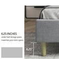 thumbnail image 5 of AUFANK Twin Upholstered Bed Frame with Storage & Wooden Slats, Light Grey, 5 of 7