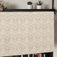 thumbnail image 5 of Beige Baroque Kitchen Valances for Windows, Retro Farmhouse Abstract Scroll Floral Bathroom Window Valances 60x18 Inch Rod Pocket Window Treatments Valance Curtains for Living Room Bedroom Decor, 5 of 9
