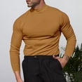 thumbnail image 2 of Men's Autumn And Winter German Velvet Solid Color Long Sleeve T Shirt Base Close Fitting Half Neck Men, 2 of 6