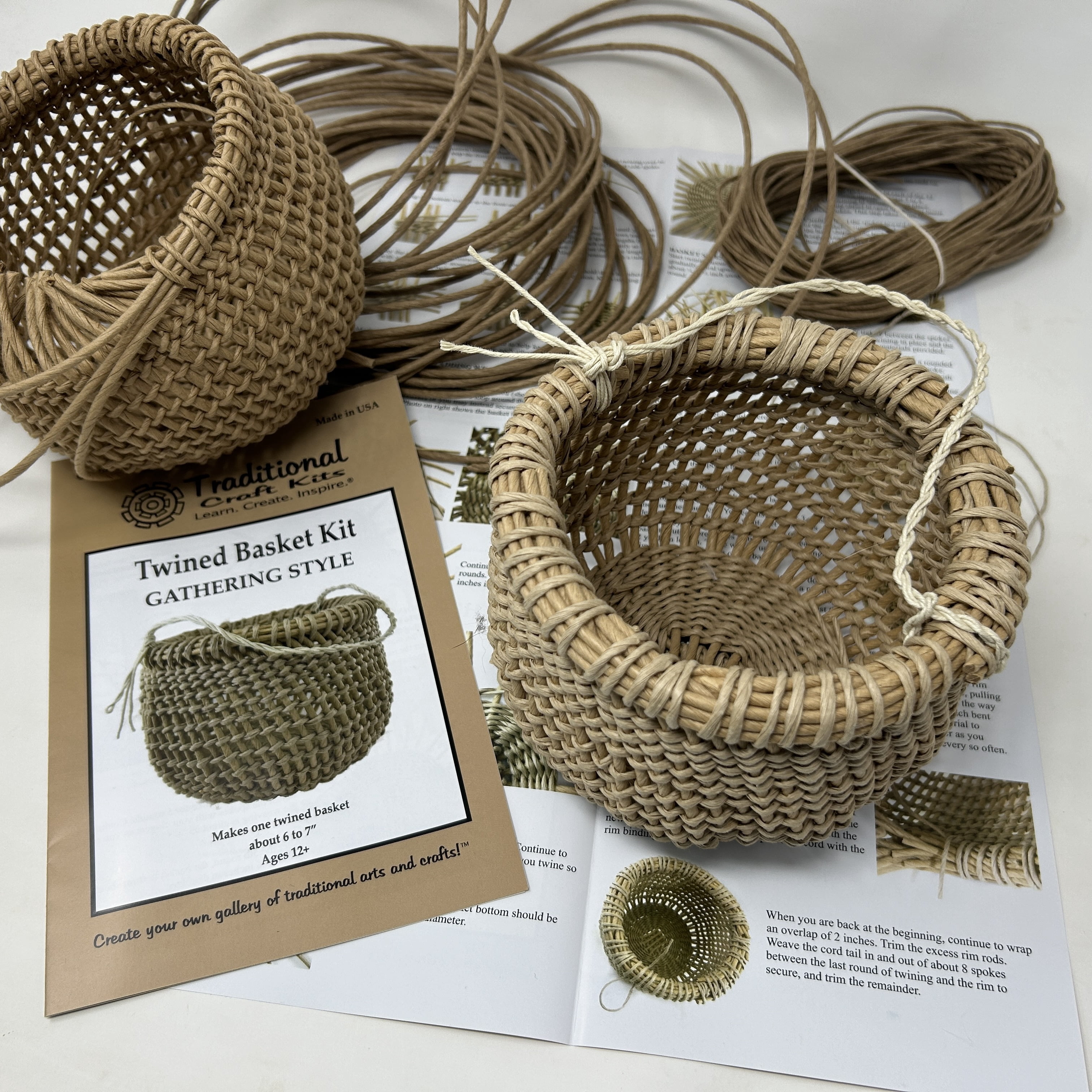 Traditional Craft Kits: Twined Basket Kit - Gathering Style