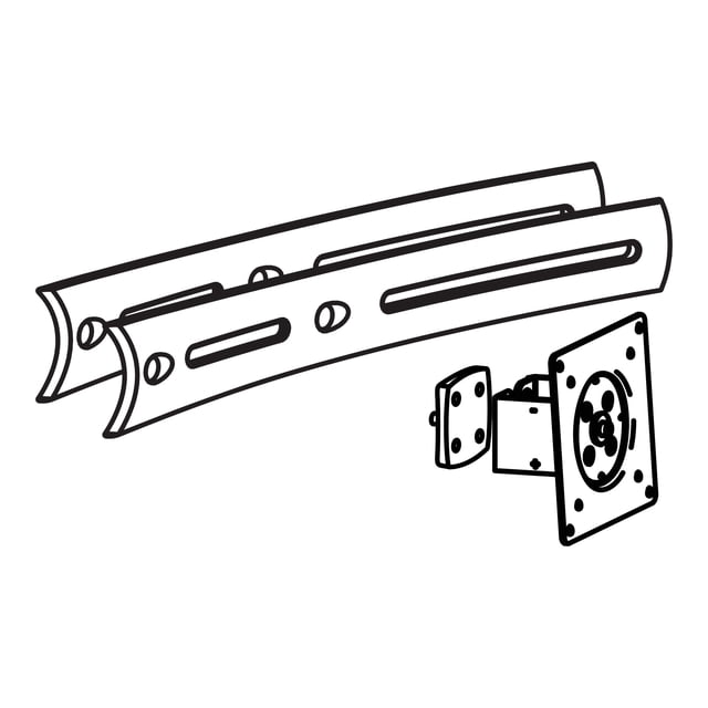 Ergotron DS100 Triple Display Upgrade Kit - Mounting component (pivot, extension brackets) - for triple flat panel - black