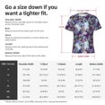 thumbnail image 4 of Bixox Men's Purple Marble Texture Printed Short Sleeve Skinny Athletic T-Shirt, 4 of 6