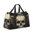 thumbnail image 2 of Fuzoiu Gothic Winged Skull Print Travel Duffle Bag,Carry On Tote Bags,Duffel Bag,Sport Gym Bag, Hospital Bag for Labor and Delivery, Overnight Bag,Luggage Bag, 2 of 7