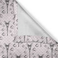 thumbnail image 6 of Ambesonne Eiffel Valance & Curtain, Polka Dots Hearts, 55"x24", Pale Pink Black White, 6 of 6