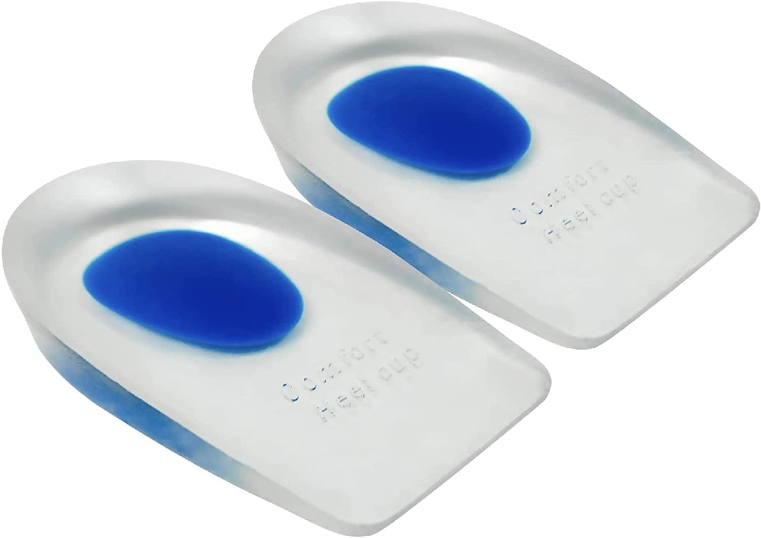 MEDca Silicone Gel Heel Shoe Inserts for Plantar Pain Cups Relief Cushion Pads