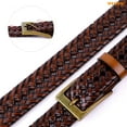 thumbnail image 6 of WHIPPY Men's Braided Leather Belt, Woven Casual Belt for Jeans Pants, 6 of 8