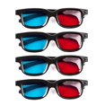 thumbnail image 1 of 4pcs Red and Blue Anaglyph 3D Vision Glasses for TV, Movie, Game, 1 of 5