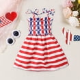 thumbnail image 2 of KPOPLK 4th of July Toddler Dress Outfit American Flag Dress Patriotic Independence Memorial Day Dress Summer Clothes(5-6 Years,Red), 2 of 5