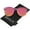 Magenta-Gold / Magenta Mirror, variant on zeroUV - Oversize Transparent Half-Frame Mirrored Flat Lens Round Sunglasses 68mm - 58mm