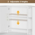 thumbnail image 4 of Corner Vanity Desk with LED Lighted Mirror & Charging Station,Vanity Set with Mirror and Storage Stool,Makeup Table with 4 Drawers and Rotating Shelves,White, 4 of 8