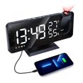 thumbnail image 1 of Reloj Despertador, Despertador Proyector con Proyecci&oacute;n Giratorio de 180&deg;, Radio Despertador Digital con FM Radio, Higr&oacute;metro de Temperatura Interior, Alarma Doble, Repet, 1 of 9